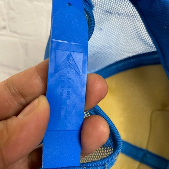 Vintage DOW Styrofoam SM Trucker Hat Mesh Cap K-Brand Sew On Patch Logo Blue - Picture 7 of 8